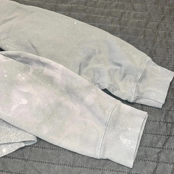 Soft, Up-cycled, comfort washed, bleach dyed sweatshirt - Picture 6 of 6